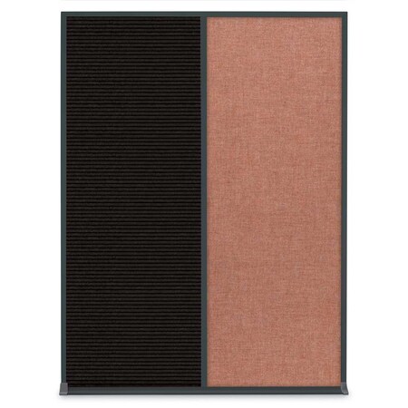 United Visual Products Single Door Radius Corkboard, 18"X24", B UV8000-BLACK-RUBBER